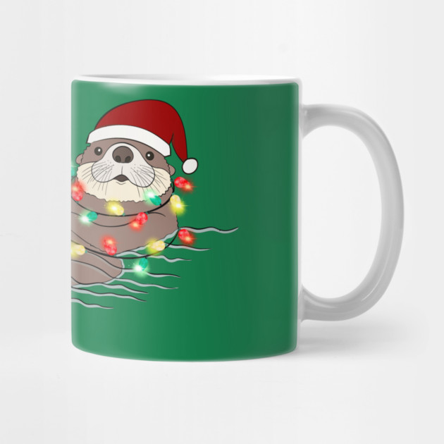 Otter Santa Christmas Lights by The WYLD Tribe