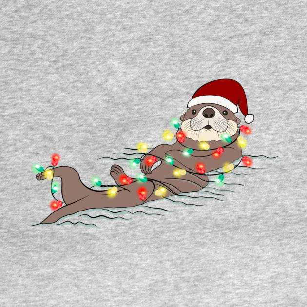 Otter Santa Christmas Lights by The WYLD Tribe