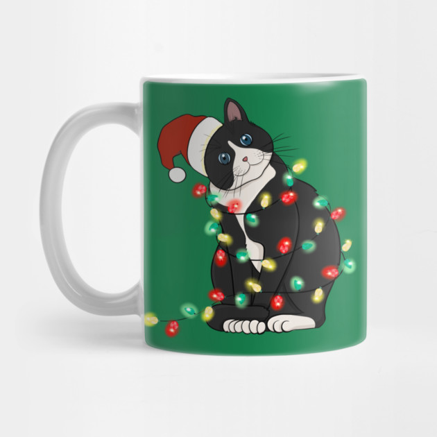 Cat Santa Christmas Lights by The WYLD Tribe