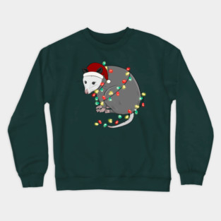 Halloween Opposum Christmas Lights Costume Crewneck Sweatshirt