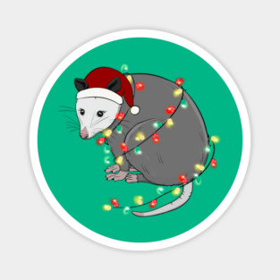 Halloween Opposum Christmas Lights Costume Magnet
