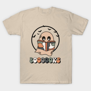 Booooks Halloween Ghost Boo Book Reader Librarian Costume T-Shirt