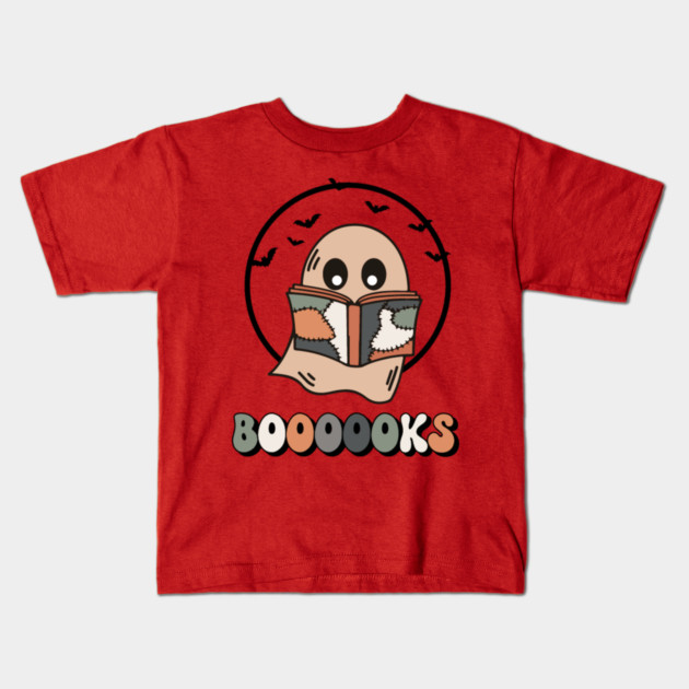 Booooks Halloween Ghost Boo Book Reader Librarian Costume Kids T-Shirt by The WYLD Tribe