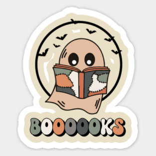 Booooks Halloween Ghost Boo Book Reader Librarian Costume Magnet