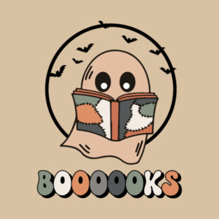 Booooks Halloween Ghost Boo Book Reader Librarian Costume T-Shirt