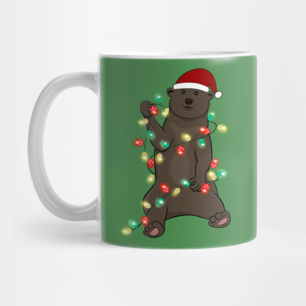 Bear Wrapped With Christmas Lights by The WYLD Tribe