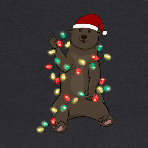 Bear Wrapped With Christmas Lights by The WYLD Tribe