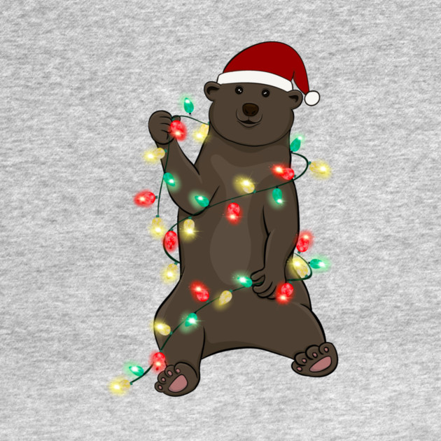 Bear Wrapped With Christmas Lights by The WYLD Tribe