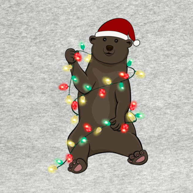 Bear Wrapped With Christmas Lights by The WYLD Tribe