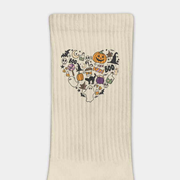 Heart Shape Halloween Spooky Ghost Boo Pumpkin by The WYLD Tribe