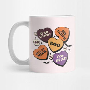 Boo Halloween Witchy Haunted Hearts Mug