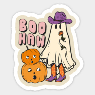 Halloween Boo Haw Ghost Funny Cowboy Cowgirl Magnet