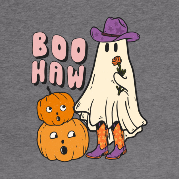Halloween Boo Haw Ghost Funny Cowboy Cowgirl by The WYLD Tribe