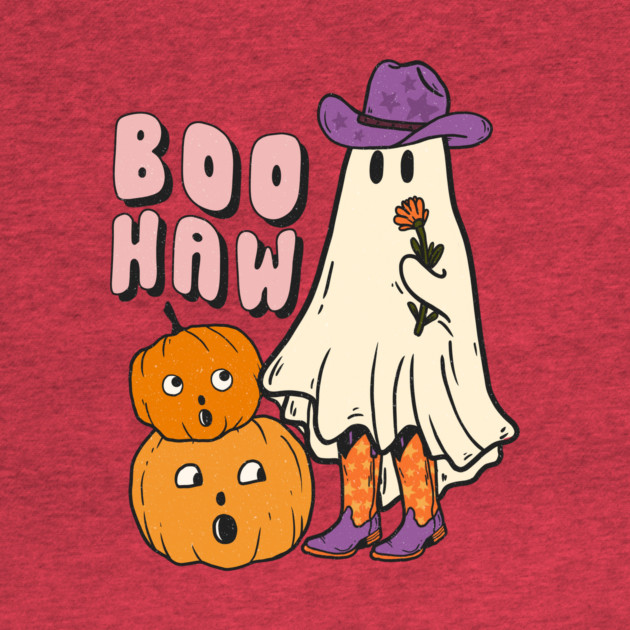 Halloween Boo Haw Ghost Funny Cowboy Cowgirl by The WYLD Tribe