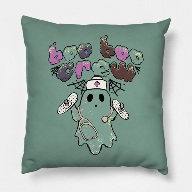 Boo Boo Crew Halloween Nurse Ghost Costume Pillow by The WYLD Tribe
