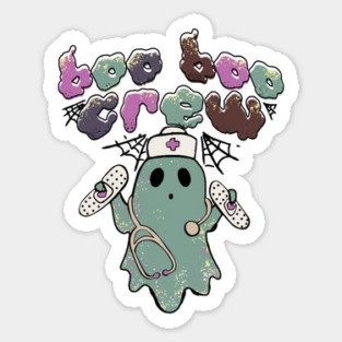 Boo Boo Crew Halloween Nurse Ghost Costume Sticker