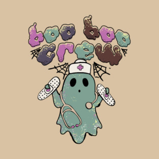 Boo Boo Crew Halloween Nurse Ghost Costume T-Shirt