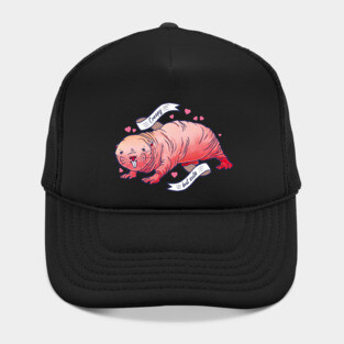 Creepy but cute naked mole rat Hat