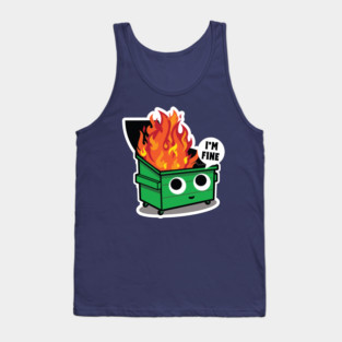 Cute Dumpster Fire Tank Top