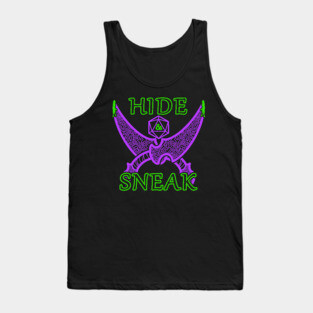 Hide and Sneak Rogue Thief Class Poison Daggers Funny Dungeon Tabletop RPG Tank Top