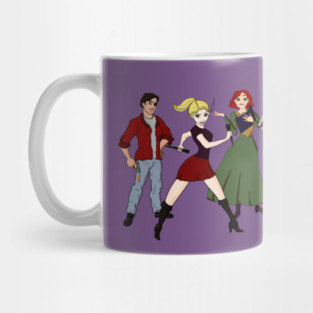 Cartoony Buffy and the gang Mug