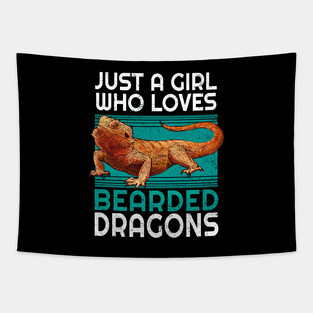 Just a girl who loves bearded dragons, bearder dragon lover, bearded dragon mom Tapestry