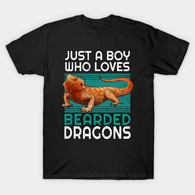 Just a boy who loves bearded dragons, bearded dragon lover, bearded dragon dad T-Shirt by Ryuvhiel