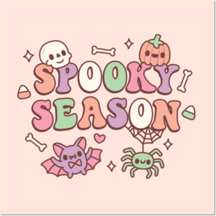 Cute Spooky Season Halloween Doodle Posters and Art