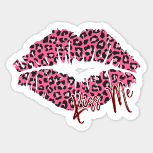 KISS ME LEOPARD Sticker