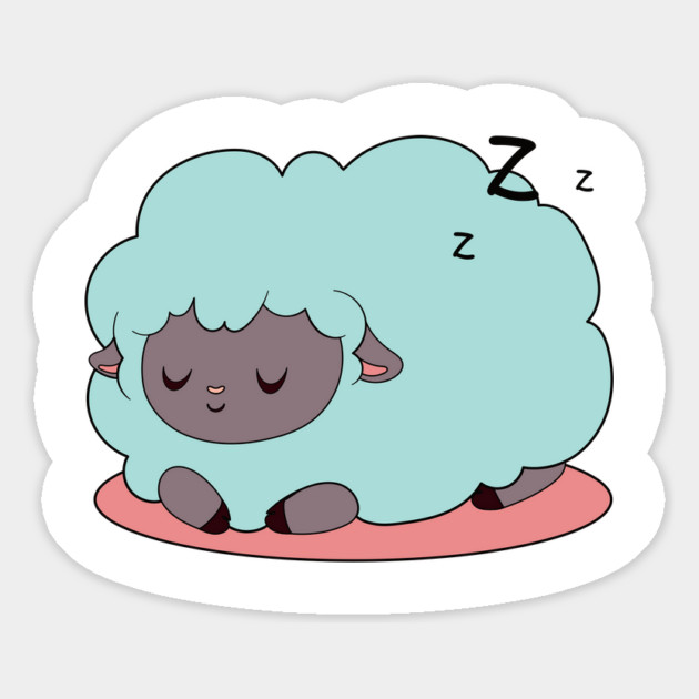 cute green pacefully sleeping sheep Magnet by TurnEffect