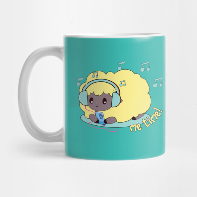 cute yellow sheep listening to music by TurnEffect