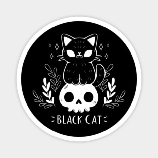 Black Cat Magnet