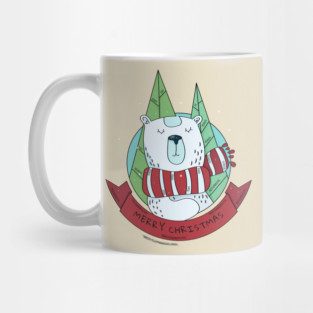 Merry Christmas Polar Bear Mug