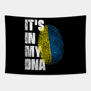 IT'S IN MY DNA Ukraine Flag Tapestry