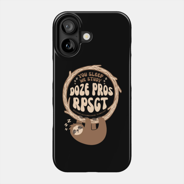 Baby Sloth Doze Pros Registered PolySomnoGraphic Tech RPSGT Phone Case by The WYLD Tribe