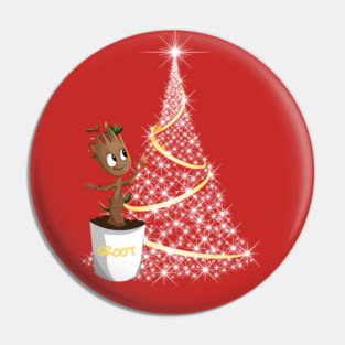 Groot Christmas Tree Pin