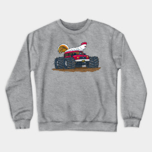 Monster Truck Chicken Crewneck Sweatshirt