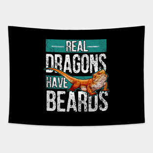 Real dragons have beards, bearded dragon Tapestry