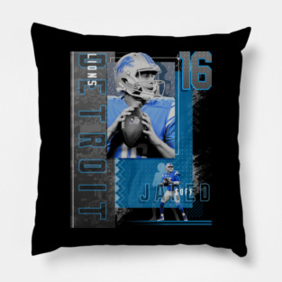 Jared Goff Football Paper Poster Lions 2 Pillow