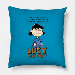 Lucy Van Pelt: Crabby Genes Pillow