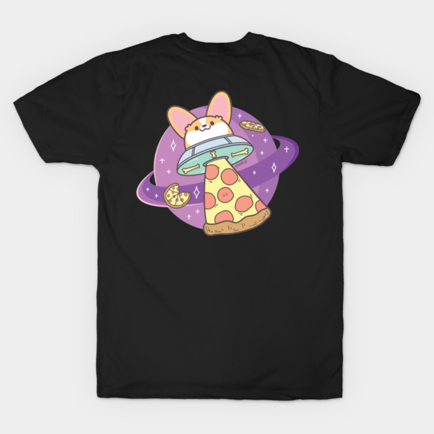 Corgi Pizza UFO at Purple Planet Galaxy by XEENYEE