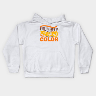The beauty of fall color Kids Hoodie