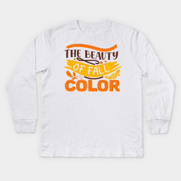 The beauty of fall color Kids Long Sleeve T-Shirt by DrollDrifter
