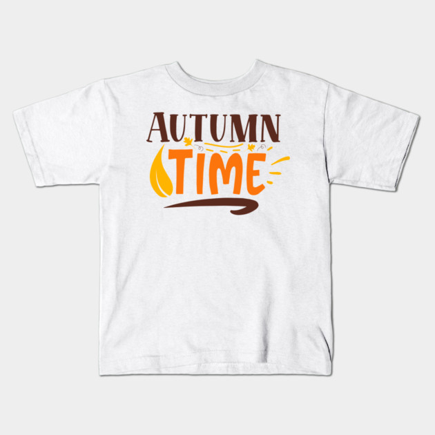 Autumn Time Kids T-Shirt by DrollDrifter