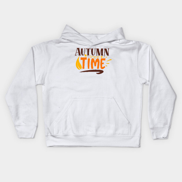Autumn Time Kids Hoodie by DrollDrifter