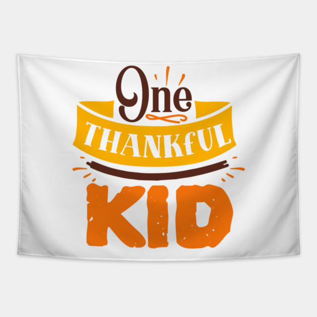 One thankful kid Tapestry by DrollDrifter
