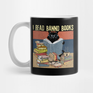 Cat I Read Banned Books Mug