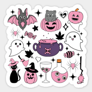 Breast Cancer Halloween Sticker