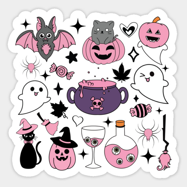 Breast Cancer Halloween Magnet by The WYLD Tribe