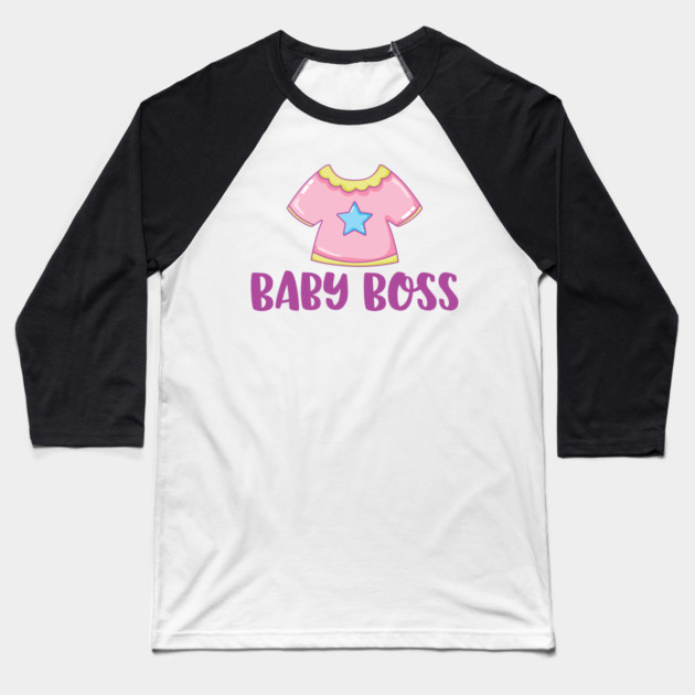 Baby Boss Baseball T-Shirt by DrollDrifters
